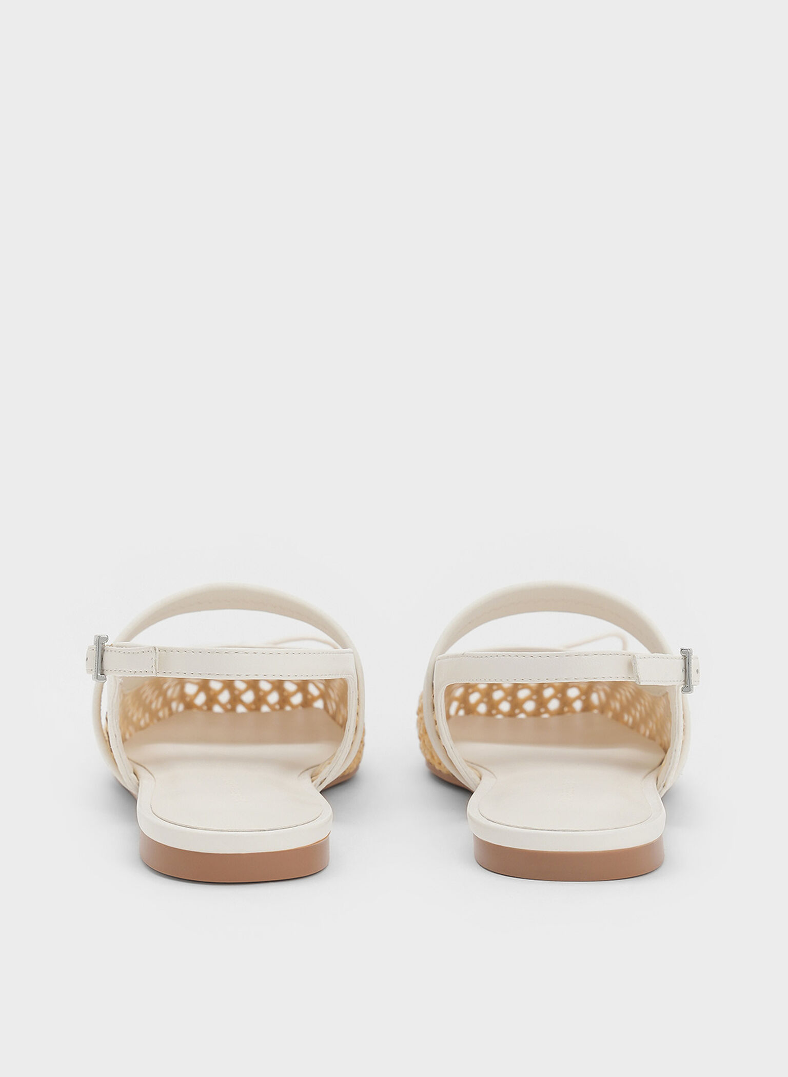 Lyric Woven Bow Slingback Flats, Sand, hi-res