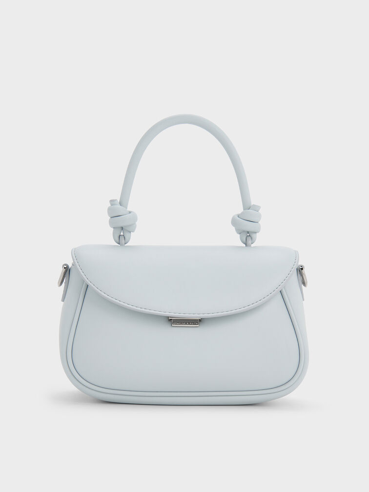 Sammie Knotted-Handle Front-Flap Bag, Sea Salt Blue, hi-res