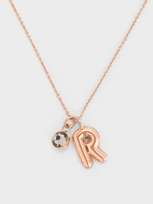 Alphabet 'R' Charm, Rose Gold, hi-res