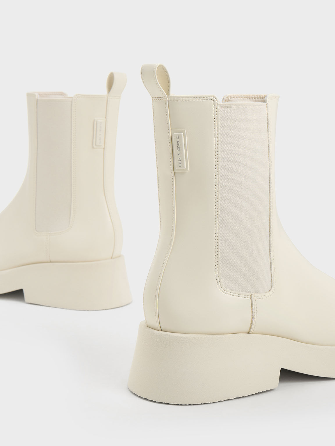 Cream Giselle Chelsea Boots - CHARLES & KEITH US