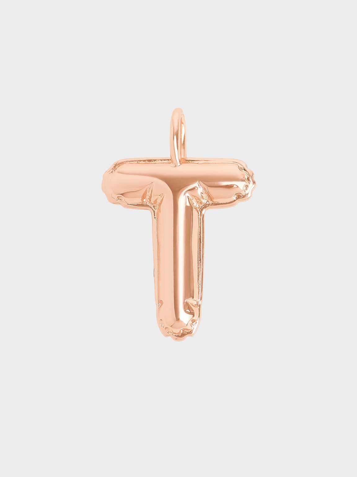 Alphabet 'T' Charm, Rose Gold, hi-res