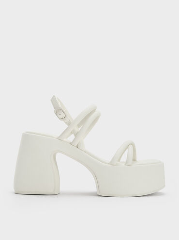 Nerissa Tubular Platform Sandals, Chalk, hi-res