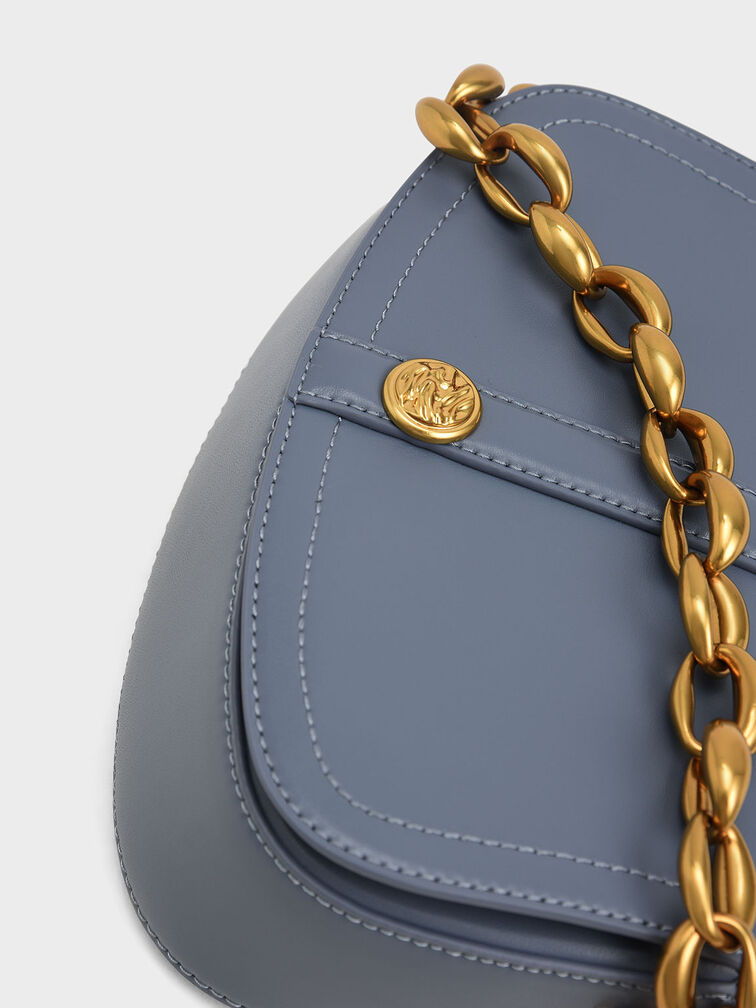 Blair Chain Handle Shoulder Bag, Denim Blue, hi-res