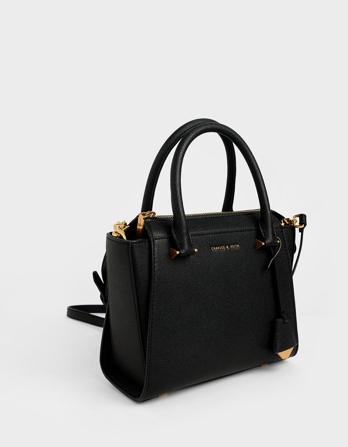 Charles and keith sales structured trapeze bag