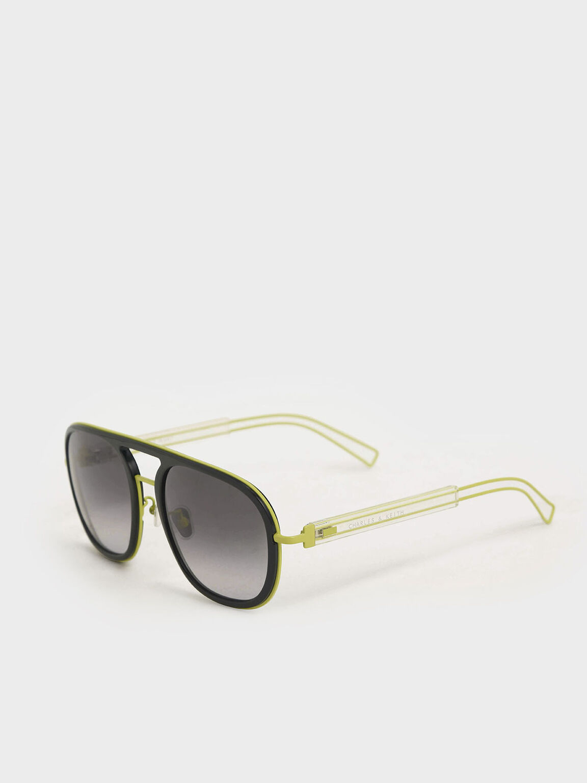 Double Bridge Sunglasses, Black, hi-res