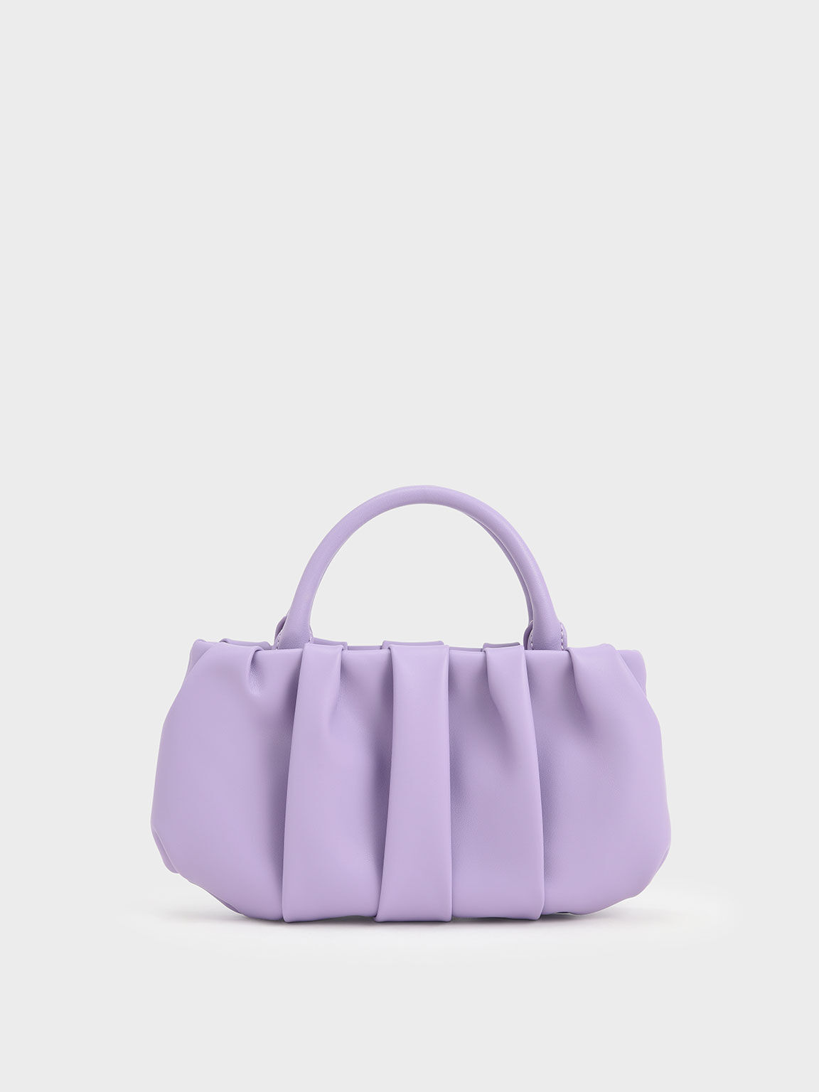 Claudette Ruched Top Handle Bag​, Lilac, hi-res