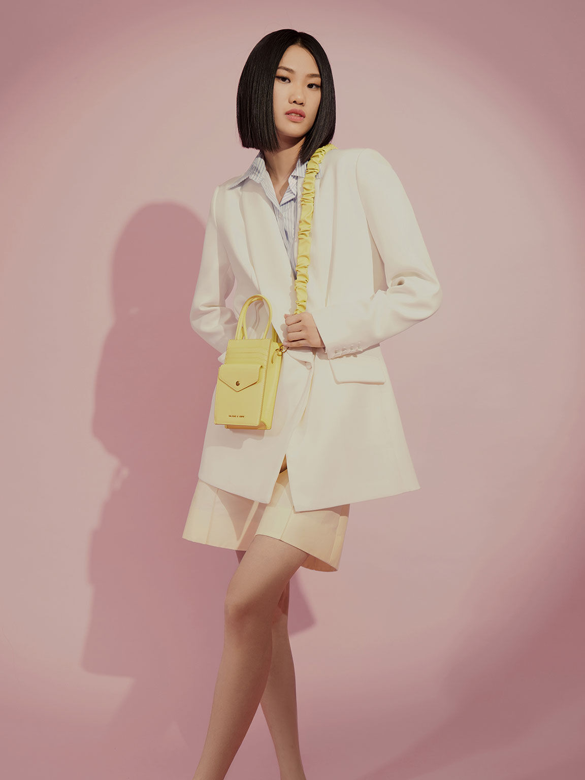 Solange Double Handle Elongated Tote Bag, Butter, hi-res