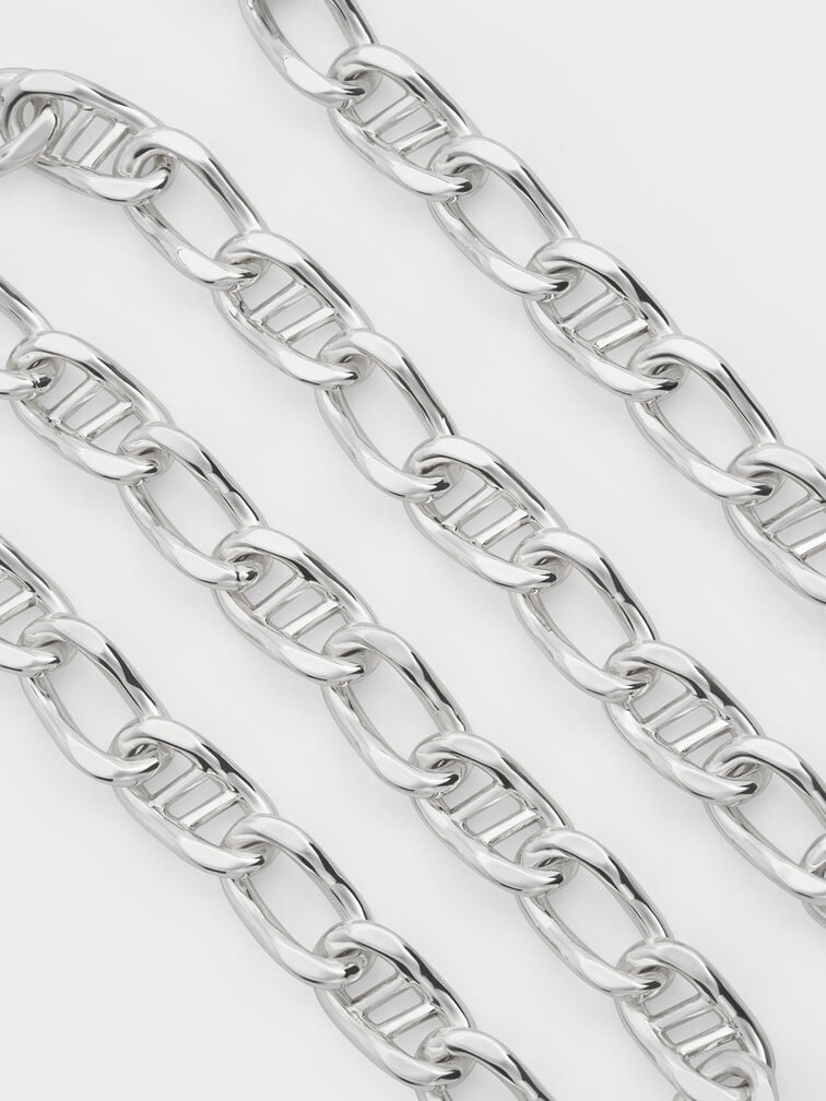 Nyra Mixed-Link Chain Necklace, Silver, hi-res