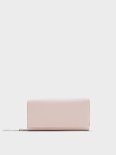 Tassel Long Wallet, Pink, hi-res