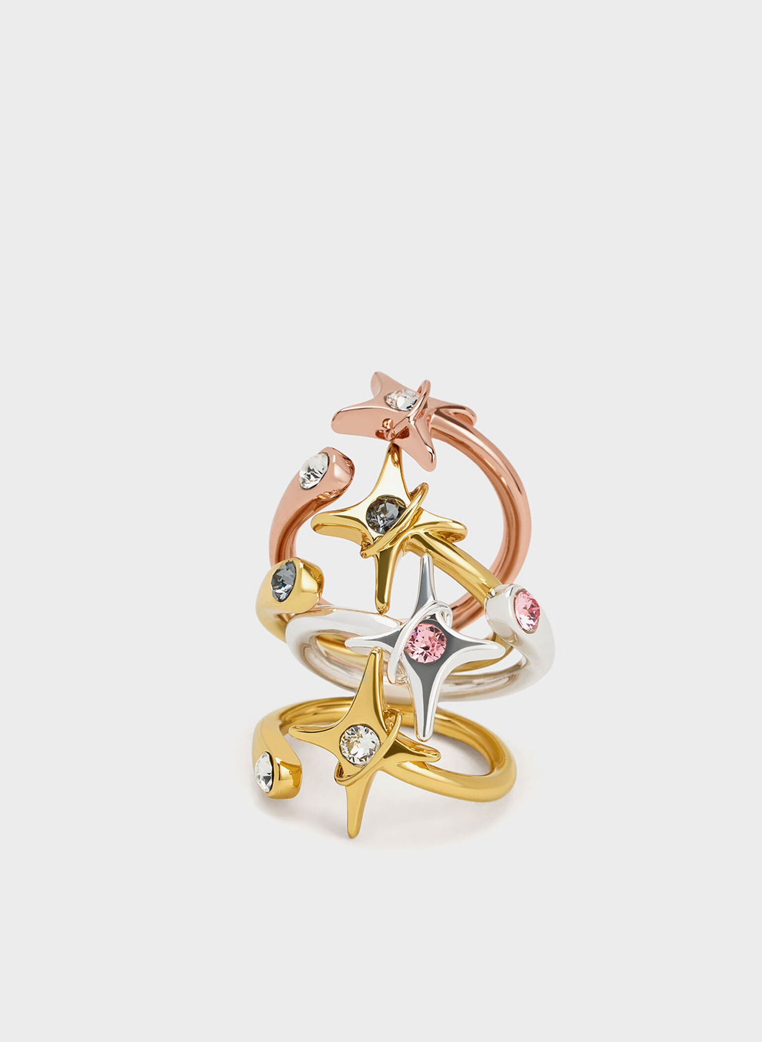 Estelle Star Crystal Ring, Rose Gold, hi-res
