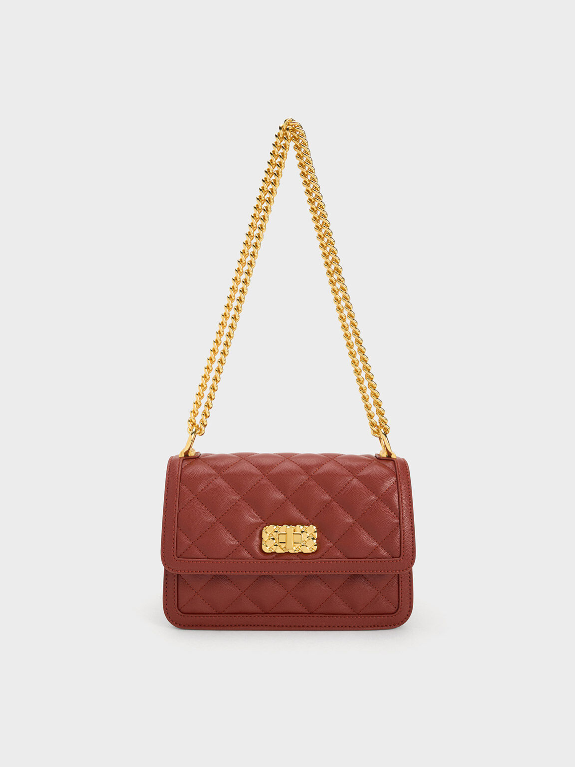 Brick Micaela Quilted Chain CHARLES & US