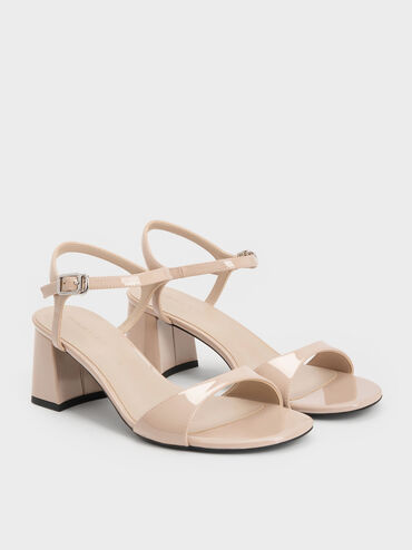 Betty Patent Block-Heel Sandals, Nude, hi-res