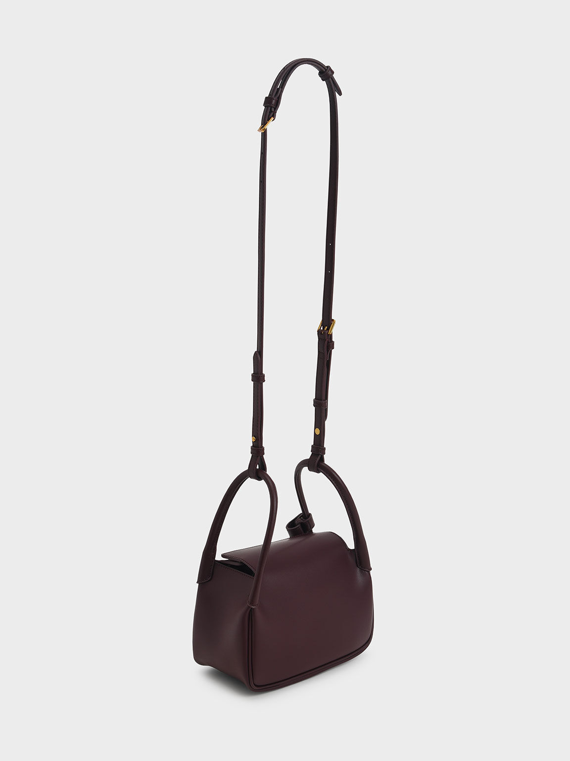 Dark Oak Evelynn Padded Double Handle Slouchy Bag CHARLES