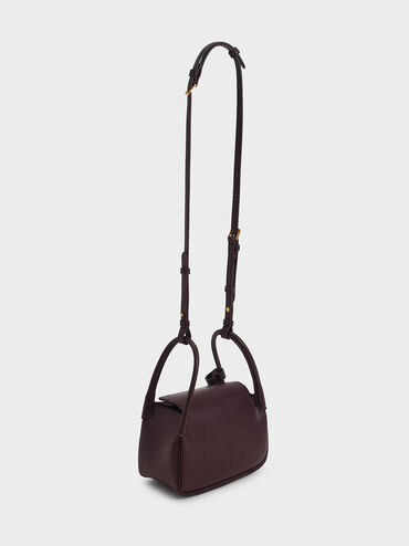 Evelynn Padded Double Handle Slouchy Bag, Dark Oak, hi-res