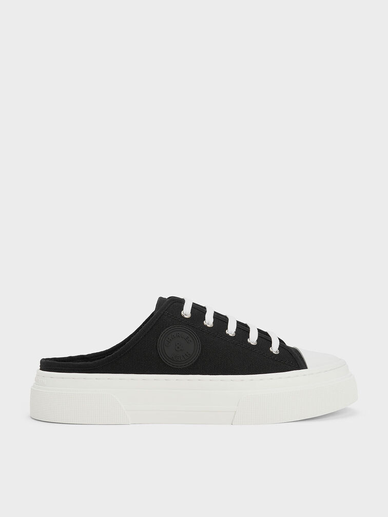 Kay Canvas Slip-On Sneakers, Black, hi-res