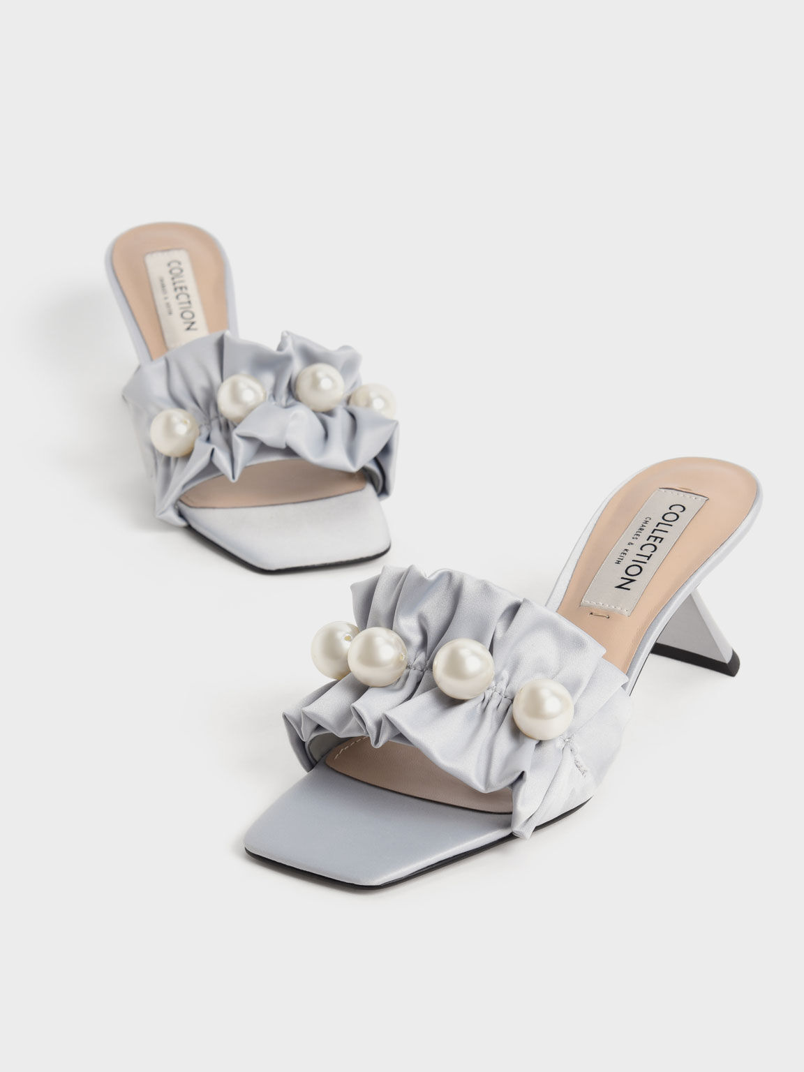 Silver Mules for Women | Shop Online | CHARLES & KEITH KW