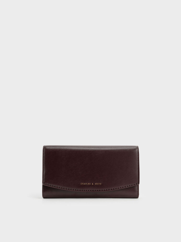 Front Flap Long Wallet - Dark Oak