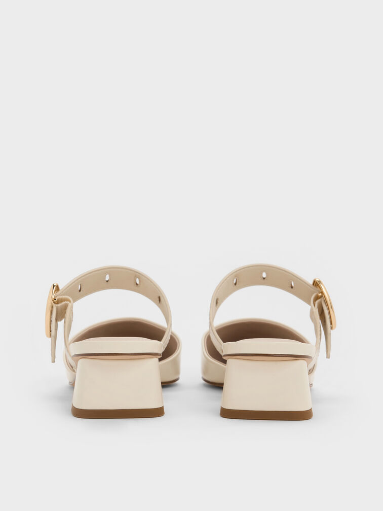 Sepphe Cut-Out Heeled Mules, Cream, hi-res