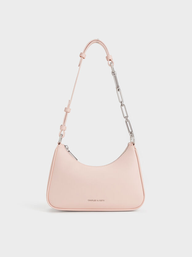 Lane Chain-Strap Shoulder Bag, Soft Pink, hi-res