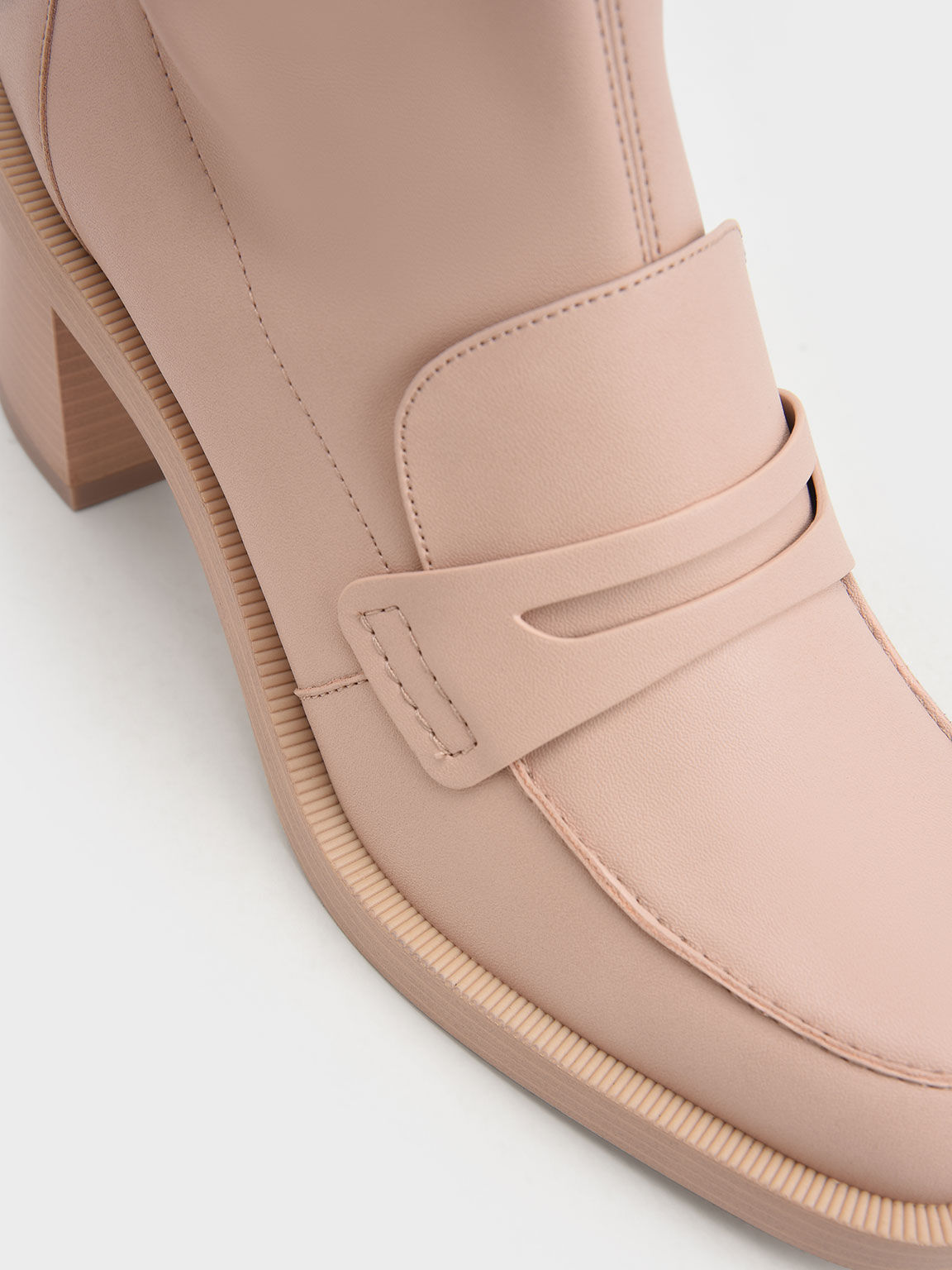 Botas de becerro tipo mocasín Penny de Haisley, Rosa, hi-res