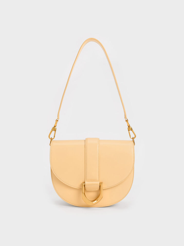 Navy Gabine Saddle Bag - CHARLES & KEITH US