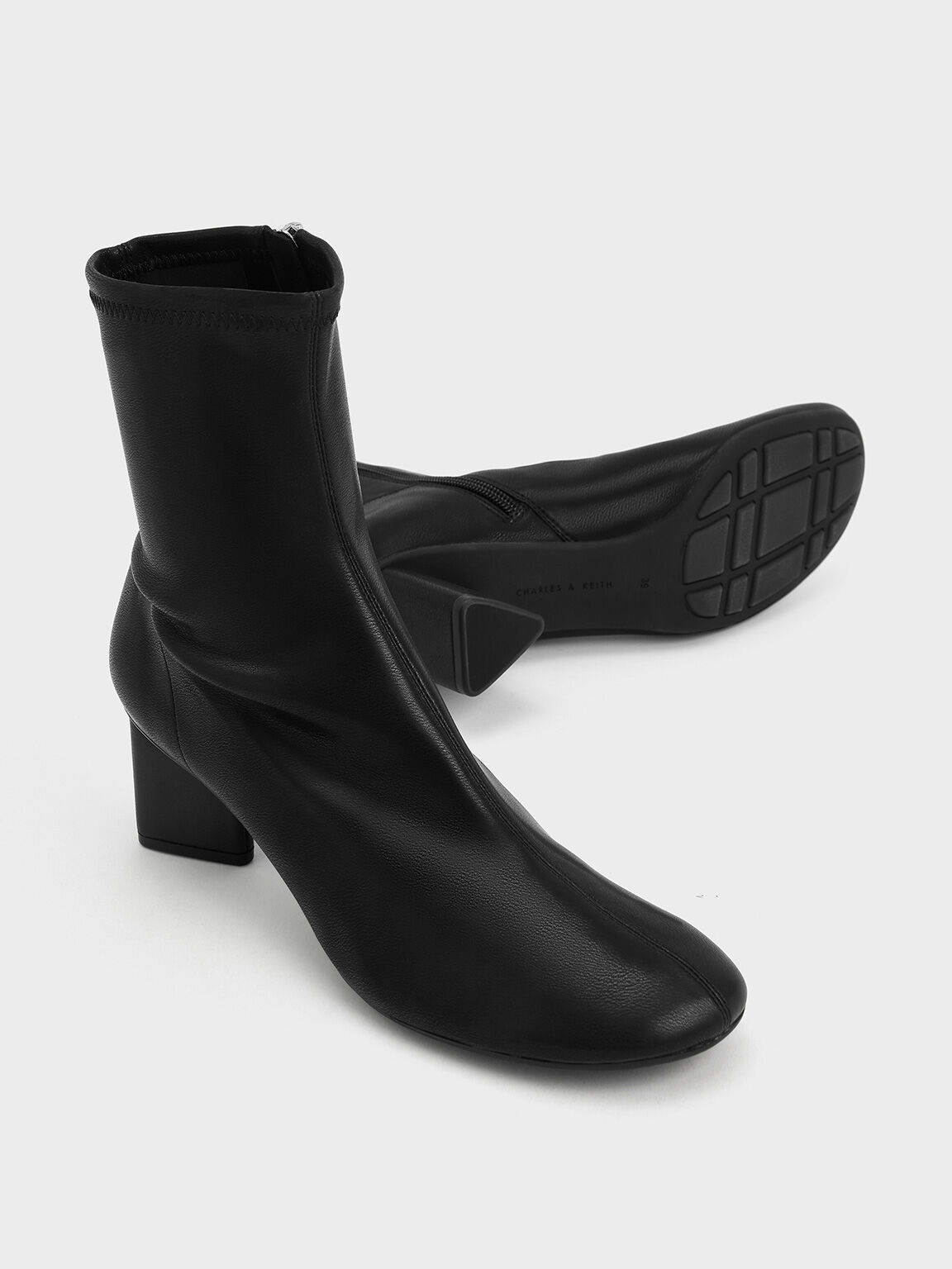 Blade Heel Ankle Boots, Black, hi-res