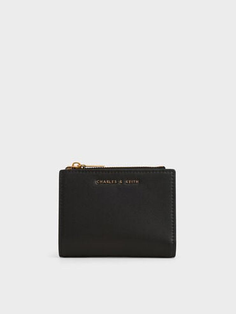 Black Harmonee Top Zip Small Wallet - CHARLES & KEITH SG