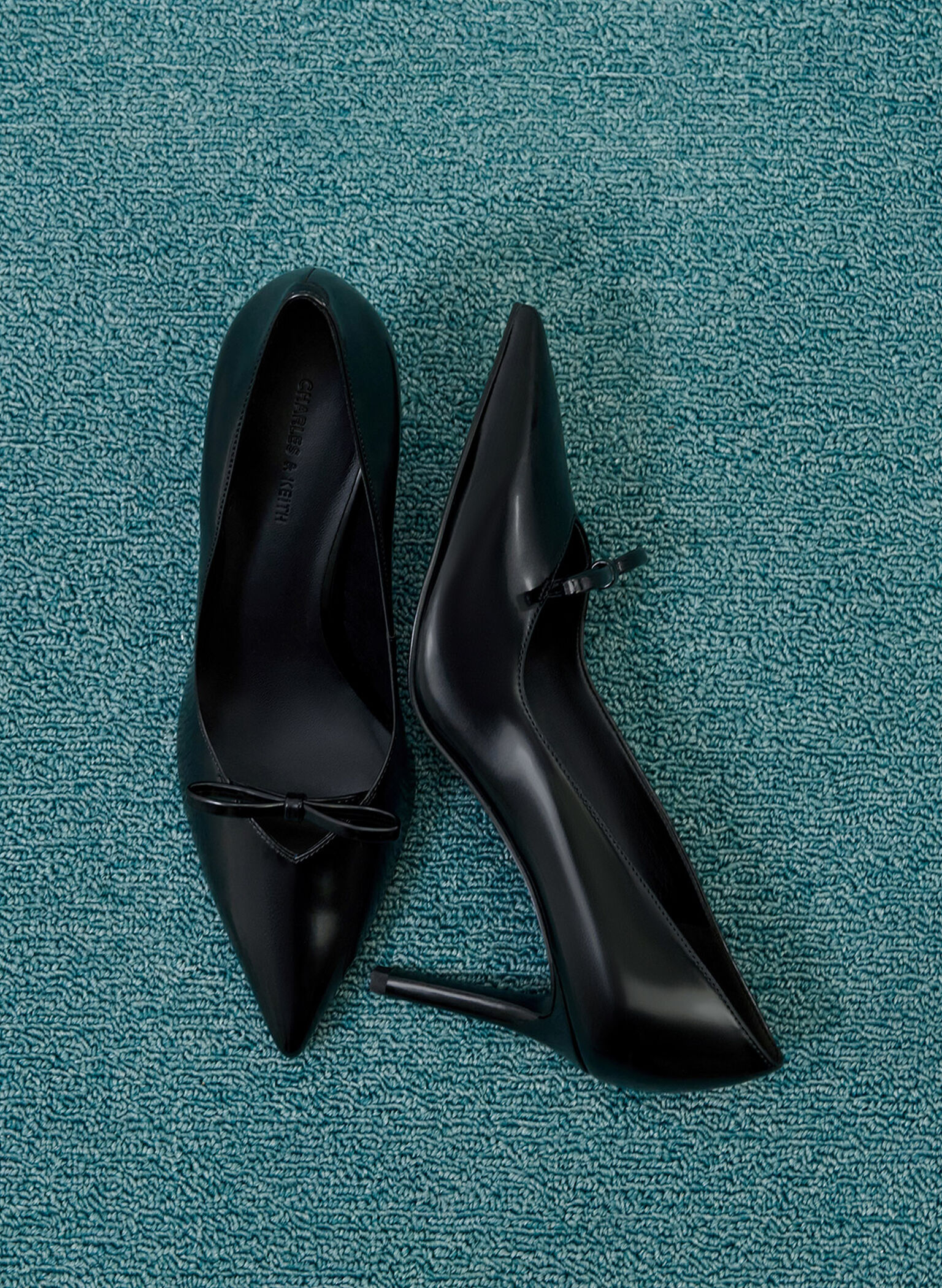 Bow Pointed-Toe Stiletto-Heel Pumps, Black Box, hi-res