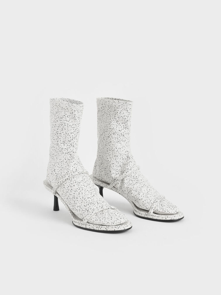 Lucile Printed Stiletto Calf Boots, Multi, hi-res