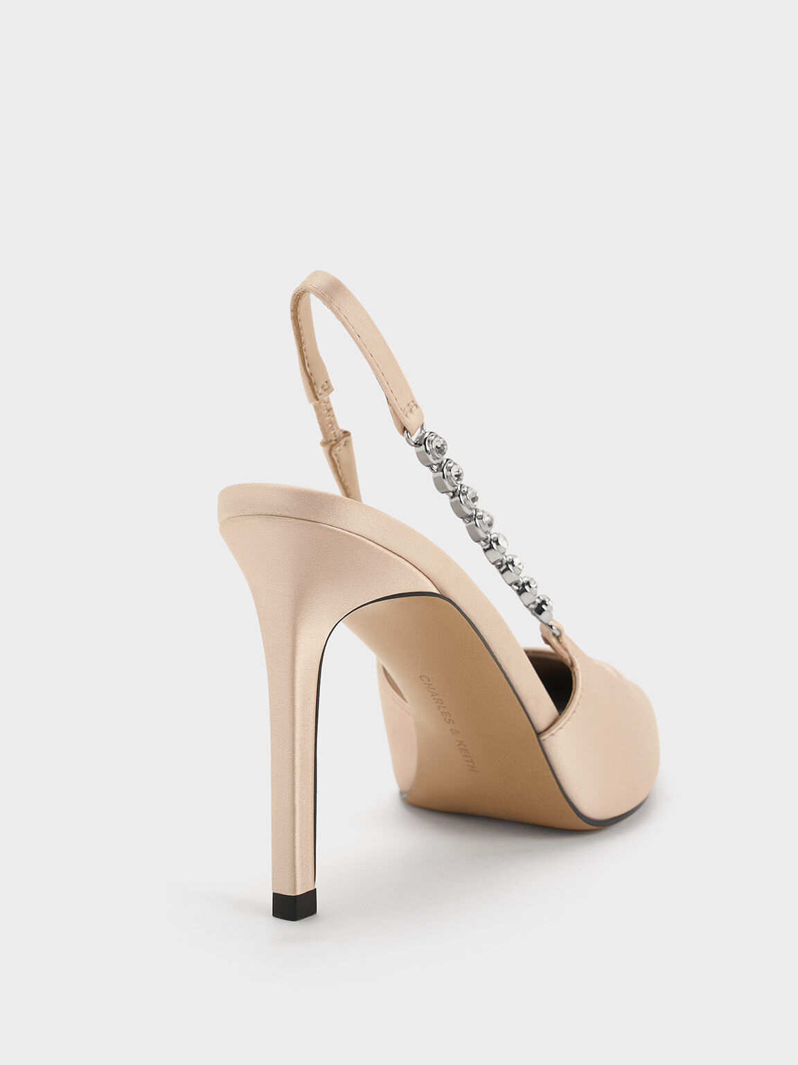 Charles & Keith Patent Two-tone Pearl Buckle Slingback Pumps in Natural |  Lyst Australia