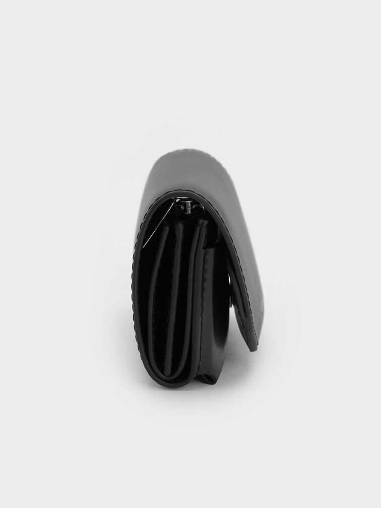 Cartera con solapa Enola, Noir, hi-res