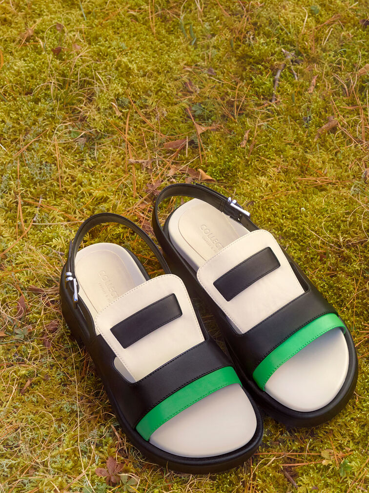Blake Leather Slingback Heeled Sandals, Multi, hi-res
