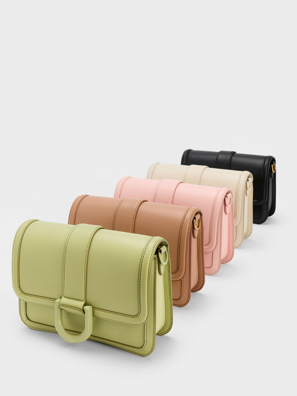 Gabine Leather Crossbody Bag, Green, hi-res