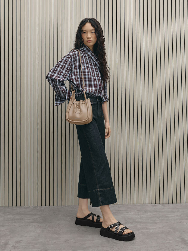 Lyla Tubular Bucket Bag, Taupe, hi-res