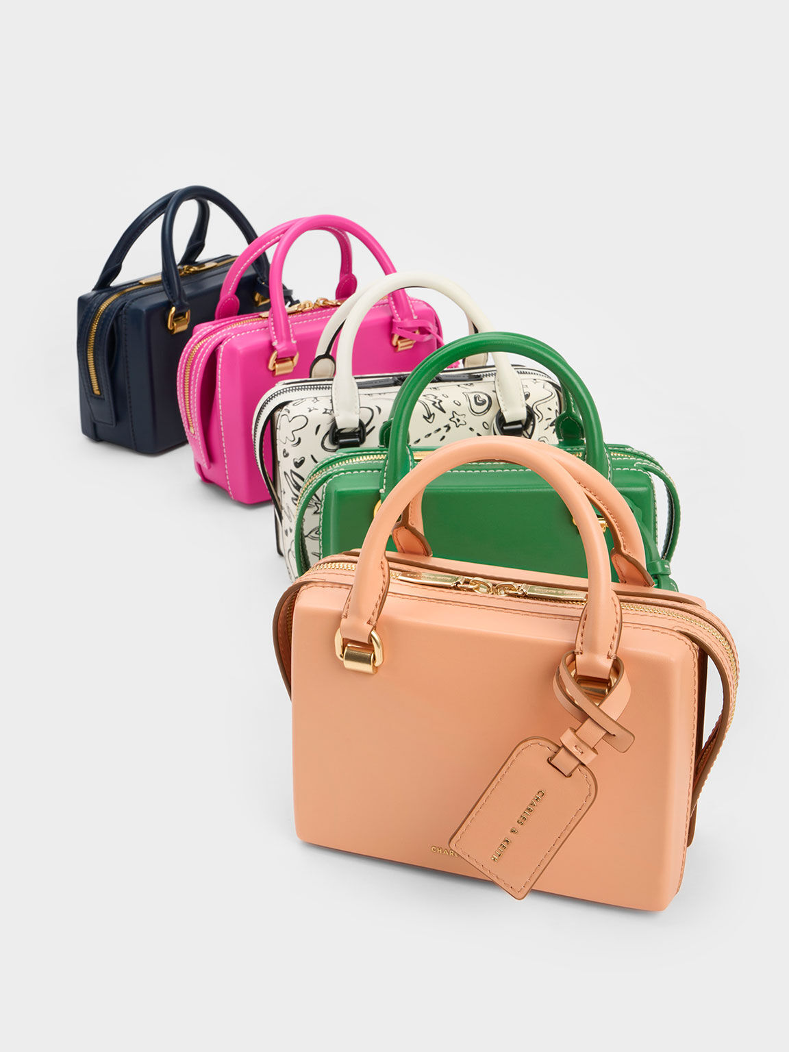 Orange Cordele Bowling Bag CHARLES KEITH KW