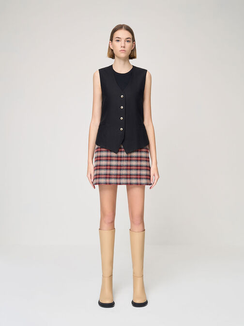 Frida Leather Knee-High Boots, Sand, hi-res