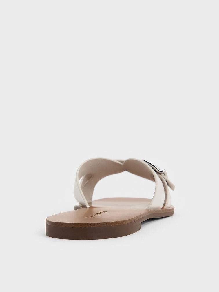 Sandalias con hebilla, Blanco, hi-res