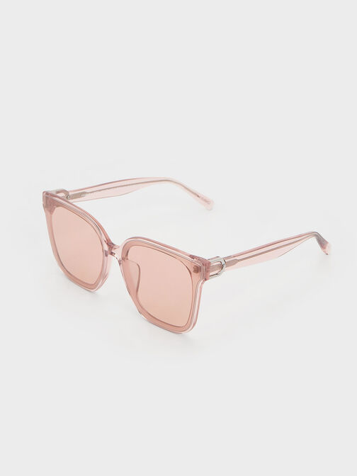 Gabine Oversized Butterfly Sunglasses, Pink, hi-res