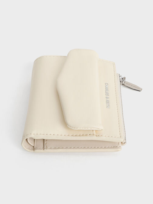 Rachel Front-Pocket Top-Zip Wallet, Cream, hi-res