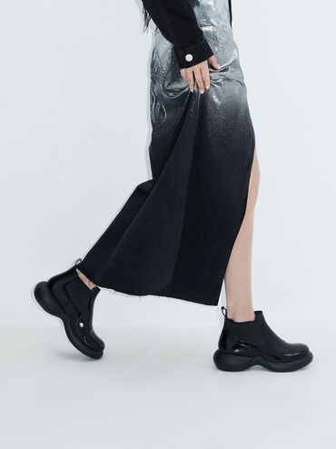 Hallie Patent Leather Ankle Boots, Black Patent, hi-res