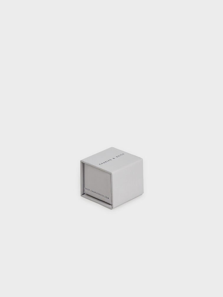 Zira Crystal Sculptural Ring, Silver, hi-res