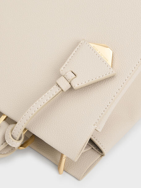 Mirabelle Structured Top Handle bag, Ivory, hi-res