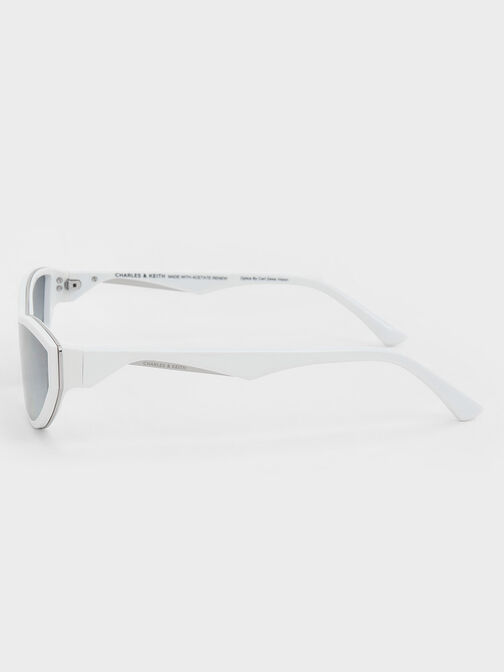 窄版造型墨鏡, 白色, hi-res