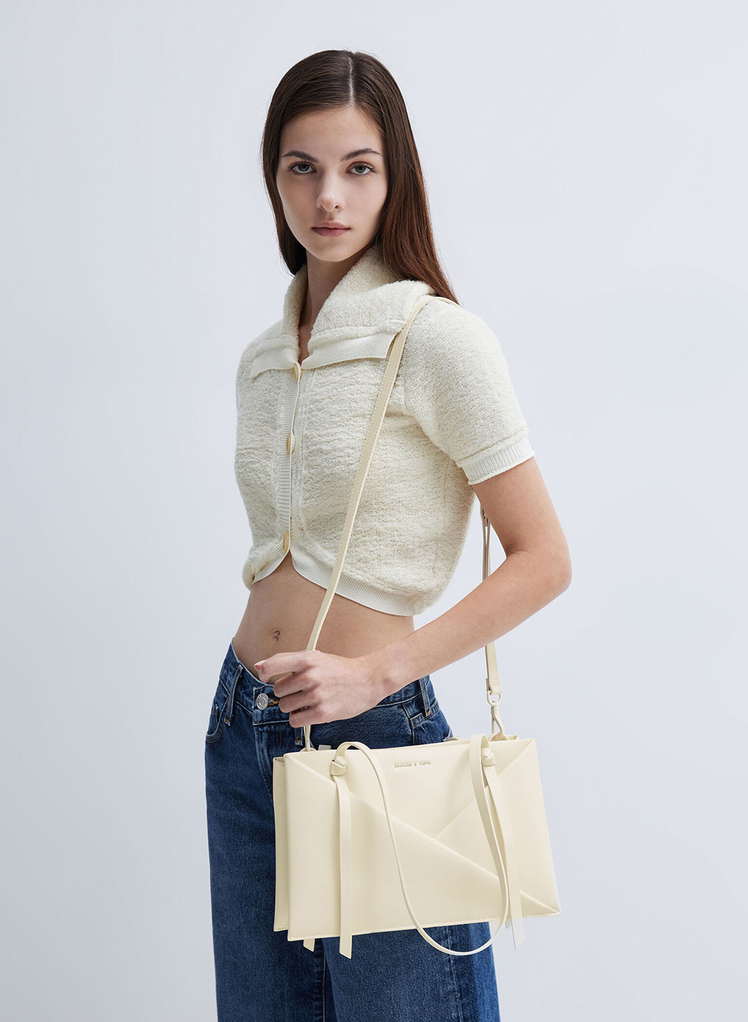 Midori Geometric Tote Bag, Cream, hi-res