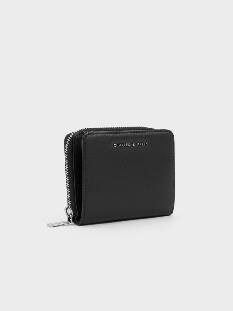 Zip-Around Small Wallet, Noir, hi-res