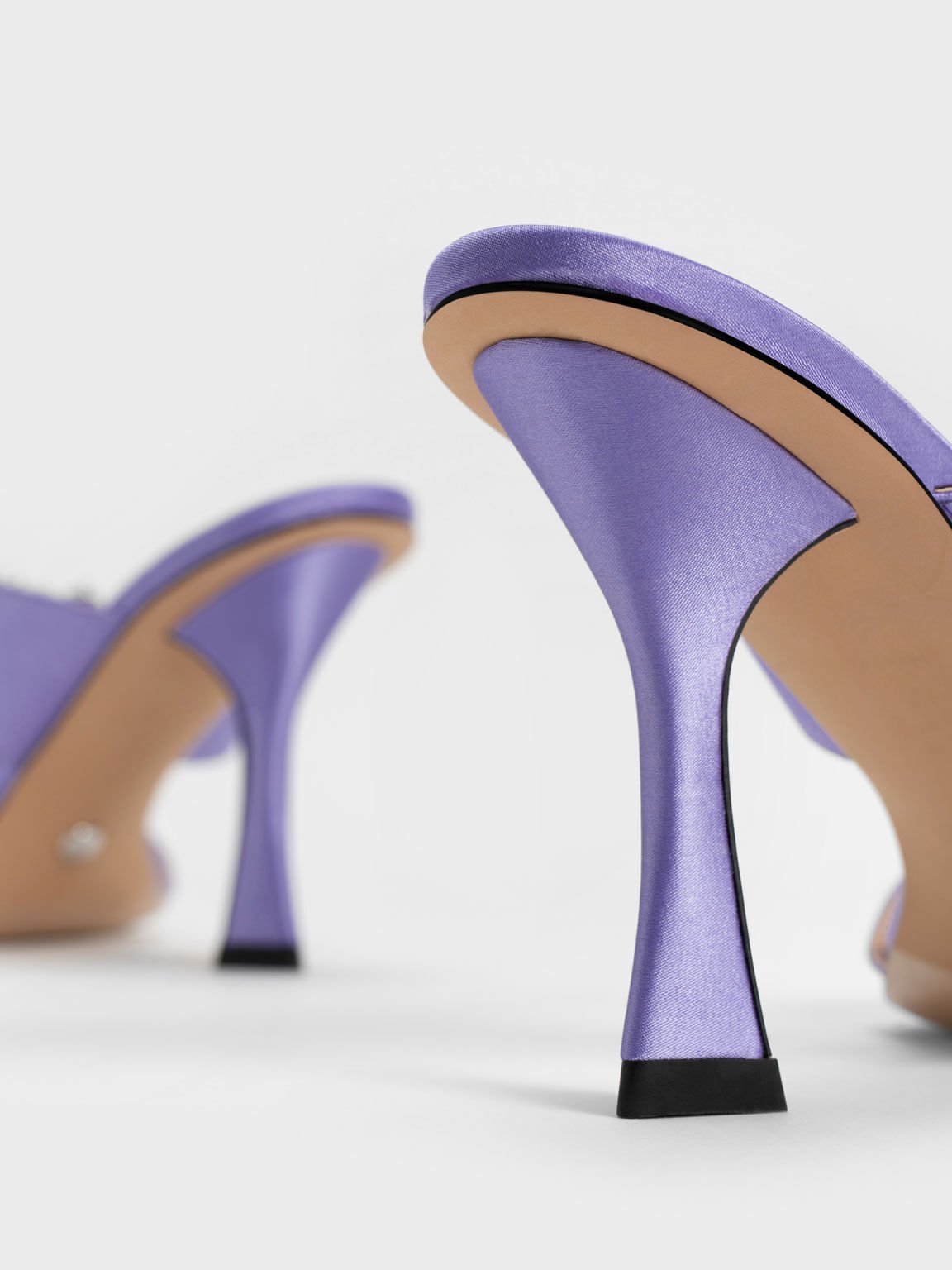 Metallic Gem-Encrusted Heeled Sandals, Purple, hi-res