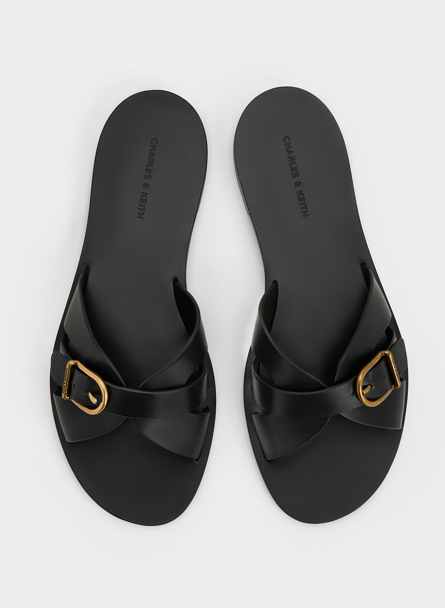 Sandalias con hebilla, Negro, hi-res