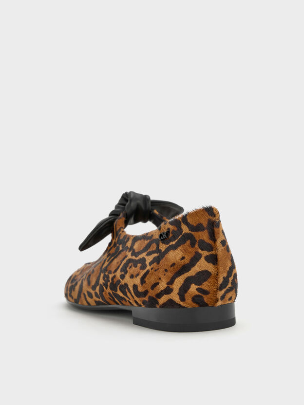 Calf Hair Leopard-Print Mary Janes, Animal Print Brown, hi-res
