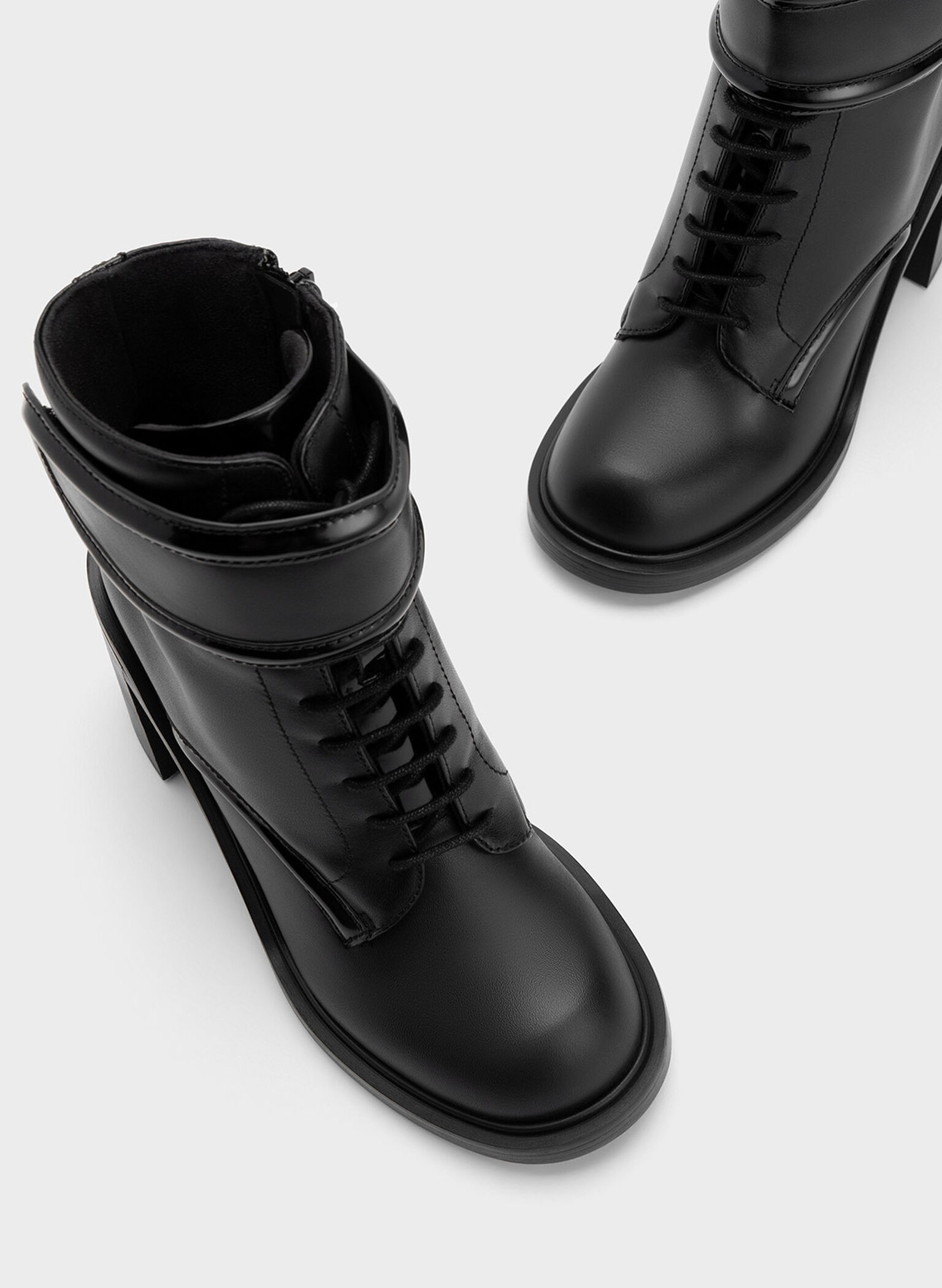 Rosalie Leather Ankle Boots, Black, hi-res
