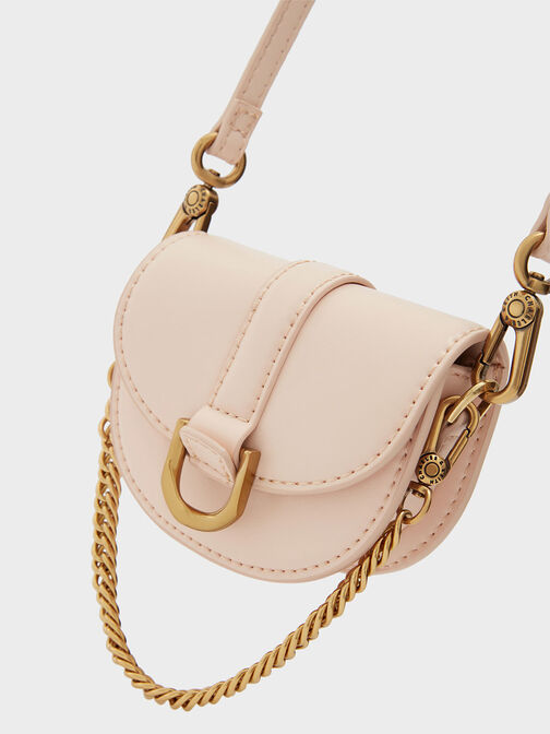 Bolso saddle Micro Gabine, Rosa pálido, hi-res